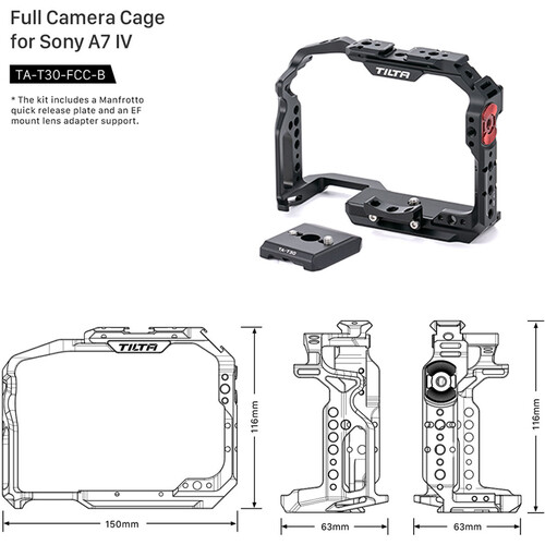  Tilta Basic Camera Cage Kit for Sony a7 IV (Black)